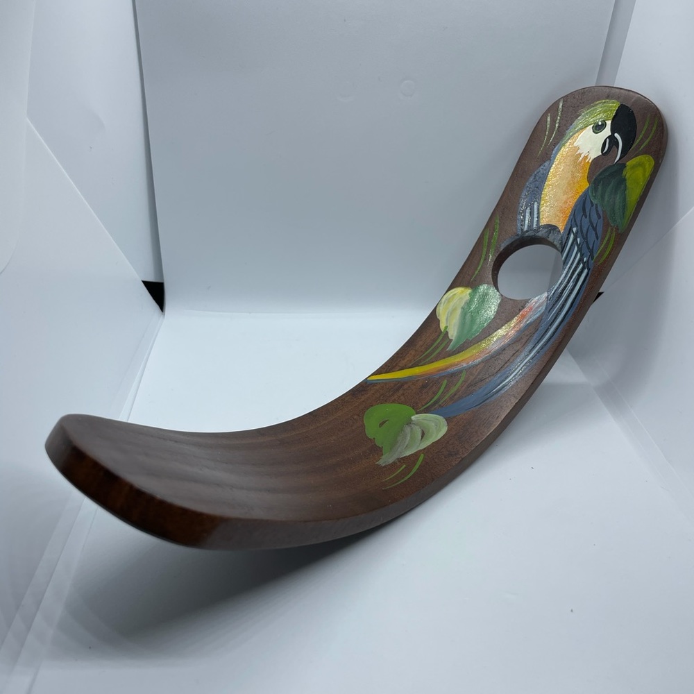 Inciense ash catcher wood hand painted.